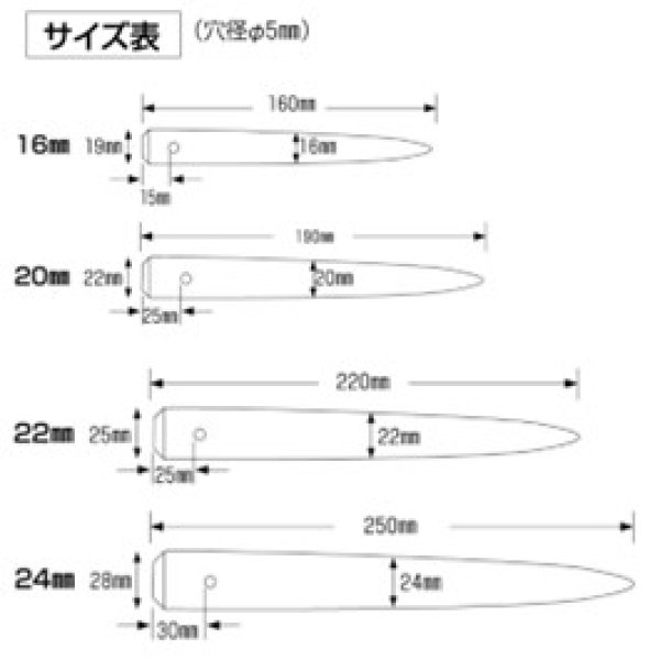 画像2: 364-0004 ヨセポインチ(穴あき) 24mm (6本入) (2)